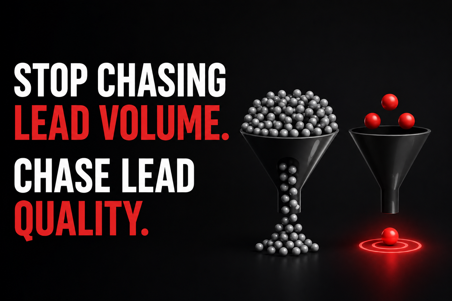 Stop chasing lead volume and focus on lead quality for better marketing results